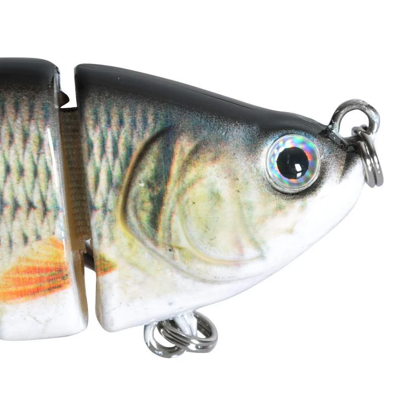2 stück Angeln Köder 10cm 20g 3D Augen 6-Segment Angeln Harten Köder Crankbait Mit 2 Haken Angeln köder Pesca Cebo
