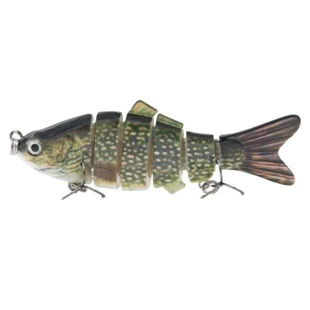 2 stück Angeln Köder 10cm 20g 3D Augen 6-Segment Angeln Harten Köder Crankbait Mit 2 Haken Angeln köder Pesca Cebo