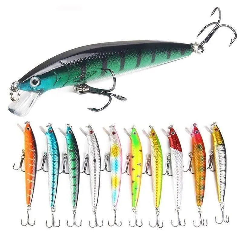 10 Teile/los 10cm 7.5g Harte Künstliche Wobbler Minnow Angeln Köder Locken Schwimmende Pesca Köder Fisch Lockt Für Ozean rilver