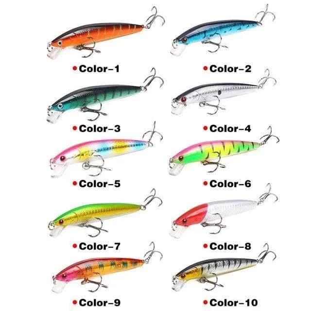 10 Teile/los 10cm 7.5g Harte Künstliche Wobbler Minnow Angeln Köder Locken Schwimmende Pesca Köder Fisch Lockt Für Ozean rilver