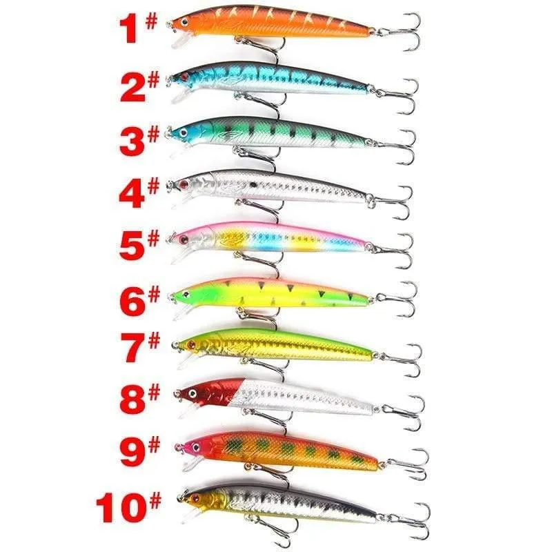 10 Teile/los 10cm 7.5g Harte Künstliche Wobbler Minnow Angeln Köder Locken Schwimmende Pesca Köder Fisch Lockt Für Ozean rilver