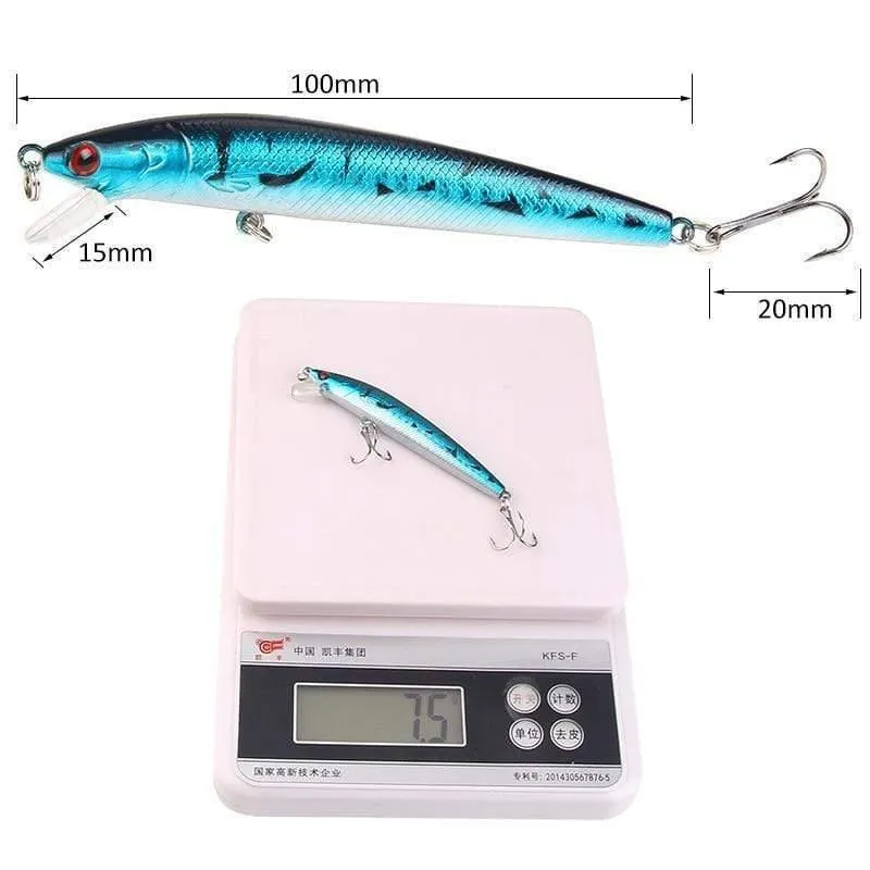 10 Teile/los 10cm 7.5g Harte Künstliche Wobbler Minnow Angeln Köder Locken Schwimmende Pesca Köder Fisch Lockt Für Ozean rilver