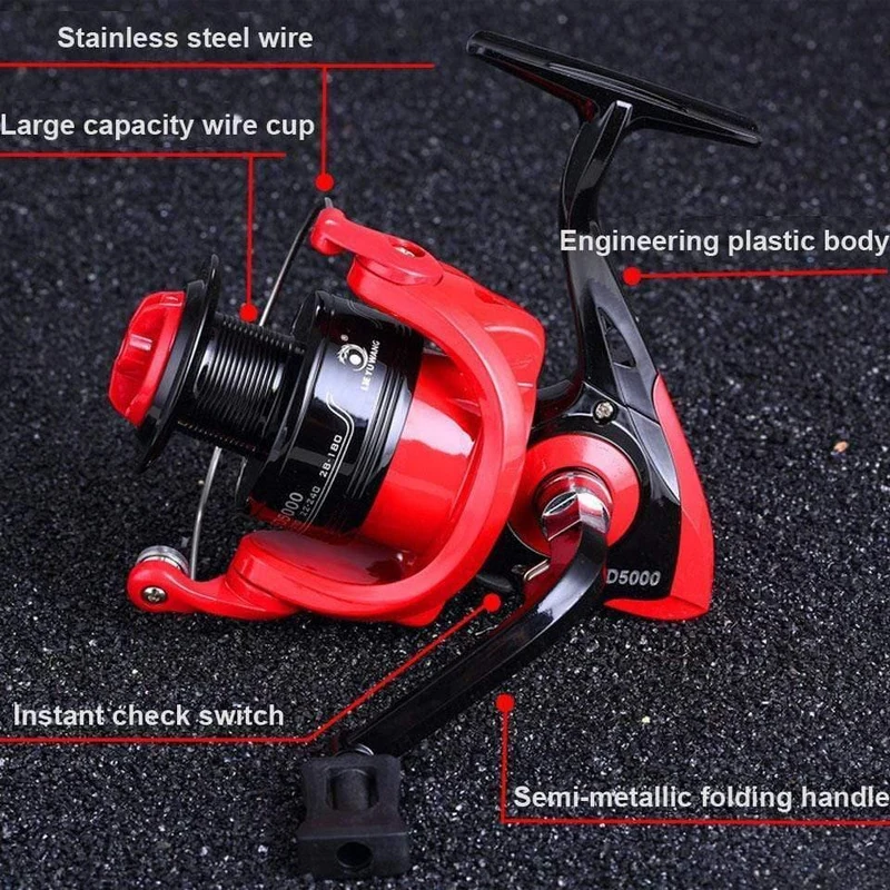 Angelrollen G-Ratio 5.0: 1 Bait Folding Rocker Spinnrad Angelrolle Carpa Molinete de Pesca
