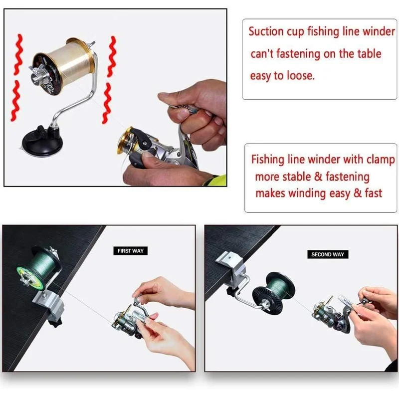 Angelschnur Spooler Wickler mit Klemme Angelschnur Spool Spooler System Angelgerät Sea Carp Fishing Tools und Zubehör