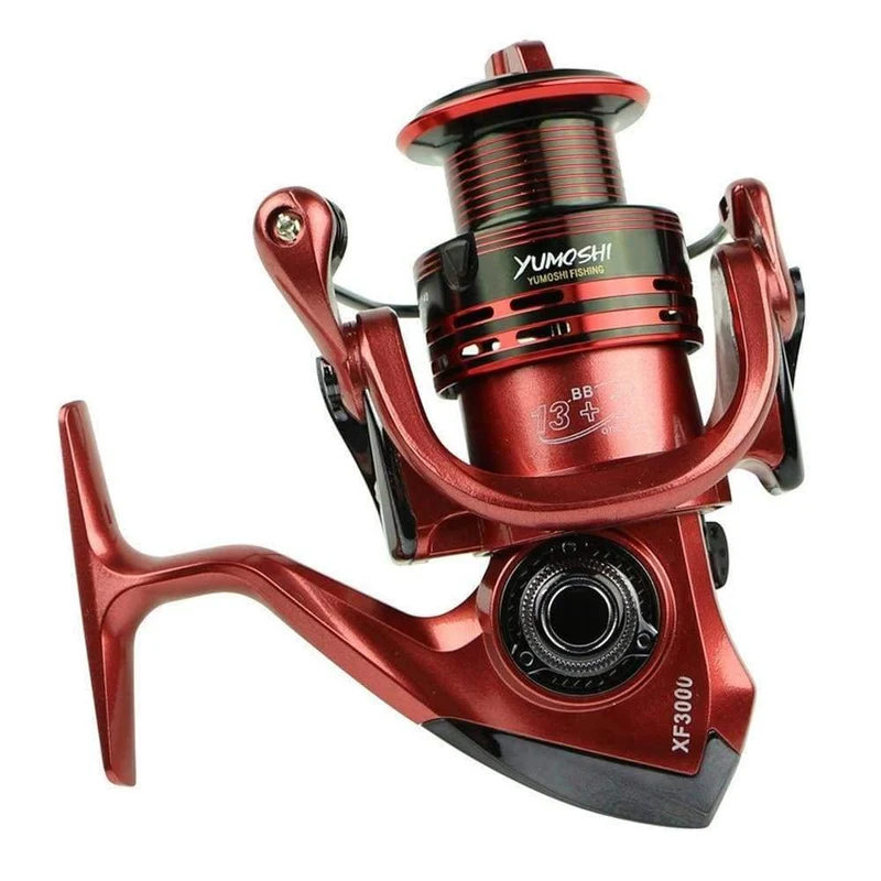 Alle-metall arm 13 + 1BB spinning angeln reel EVA Griff angelrollen 3 farben 1000-7000 serie Gapless metall kopf spinnrad