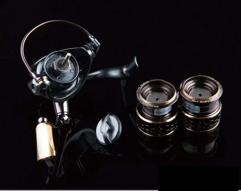 Angelrolle JAGUAR 2000 3000 Lure Spinning mit Ersatzspule Angelrolle Angelrolle Zwei Metallspulen