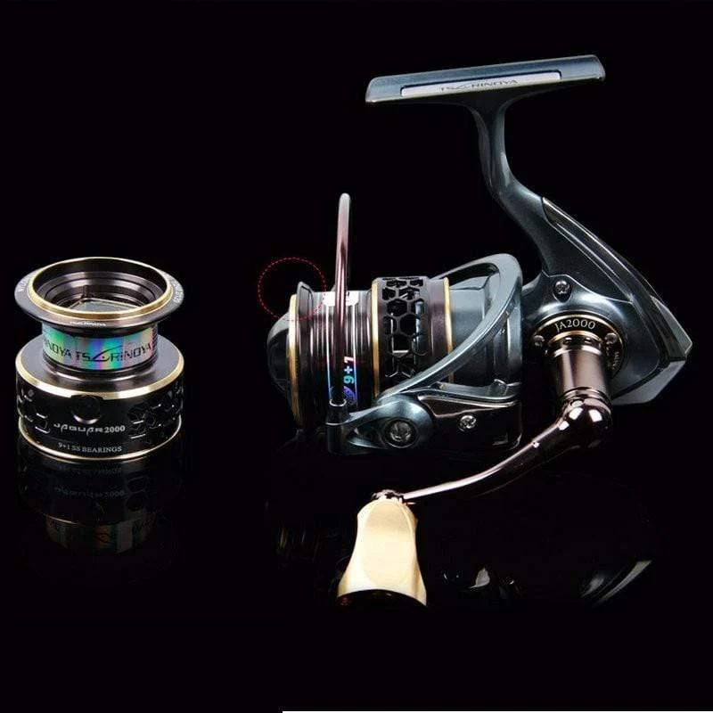 Angelrolle JAGUAR 2000 3000 Lure Spinning mit Ersatzspule Angelrolle Angelrolle Zwei Metallspulen