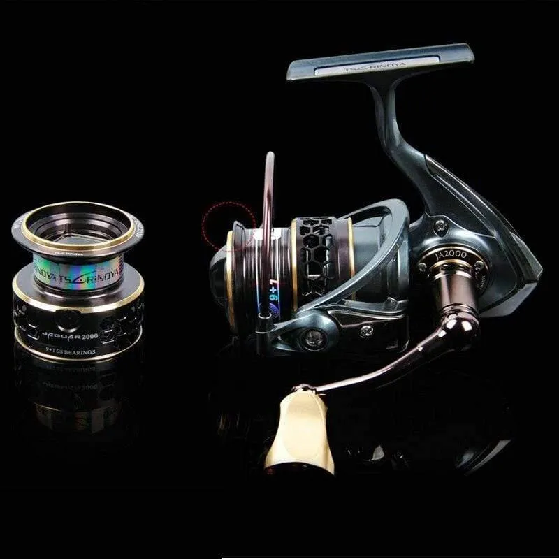 Angelrolle JAGUAR 2000 3000 Lure Spinning mit Ersatzspule Angelrolle Angelrolle Zwei Metallspulen