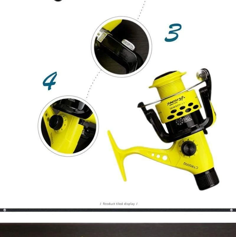 Angelrolle 12BB Spinnrad links / rechts Wechselarmspinnrolle pesca peche 2000-7000-Serie Angelrollen CTR