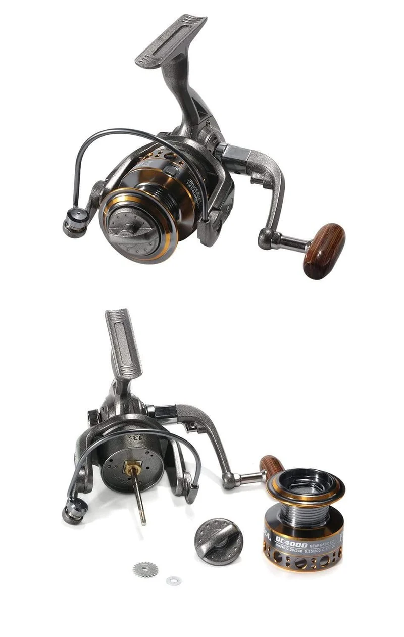 13 Angelrolle mit Kugellager, Metallspulenräder, Spinnrolle 5.2:1, Angelrollen der Serie 1000–7000, Spinnrad für Seeboote