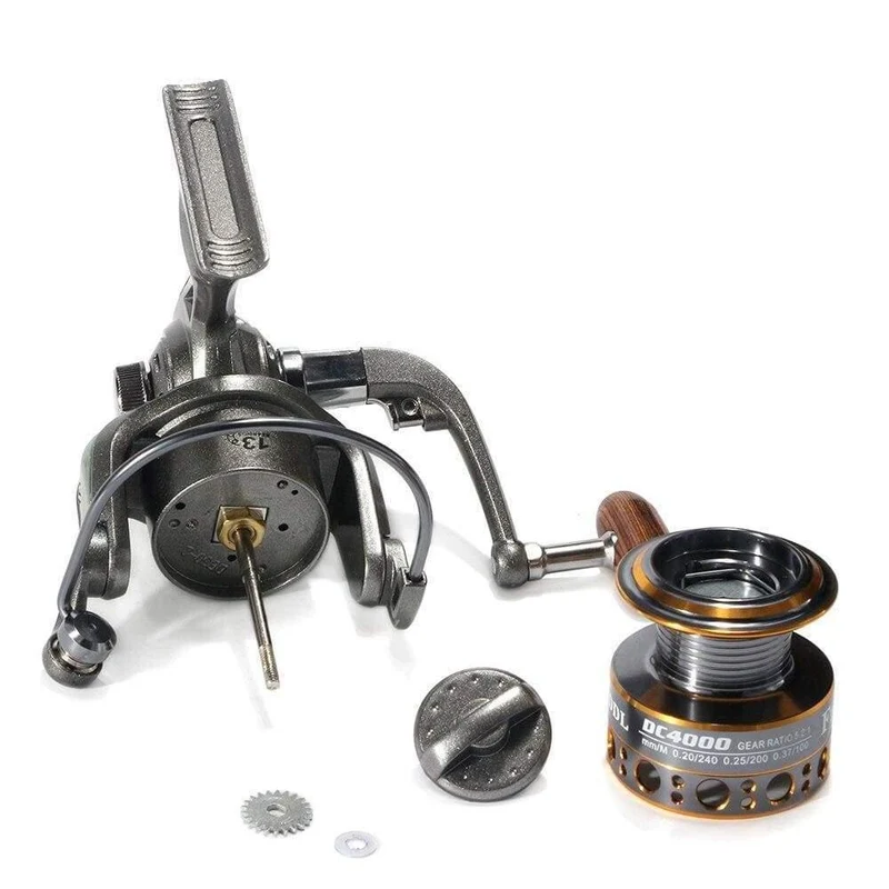 13 Angelrolle mit Kugellager, Metallspulenräder, Spinnrolle 5.2:1, Angelrollen der Serie 1000–7000, Spinnrad für Seeboote