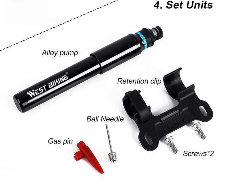 Tragbare Fahrradpumpe 150PSI Presta/Schrader Road MTB Mountainbike Pumpe Radfahren Inflator Handpumpe für Fahrrad