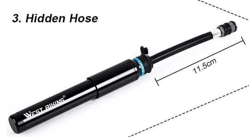 Tragbare Fahrradpumpe 150PSI Presta/Schrader Road MTB Mountainbike Pumpe Radfahren Inflator Handpumpe für Fahrrad