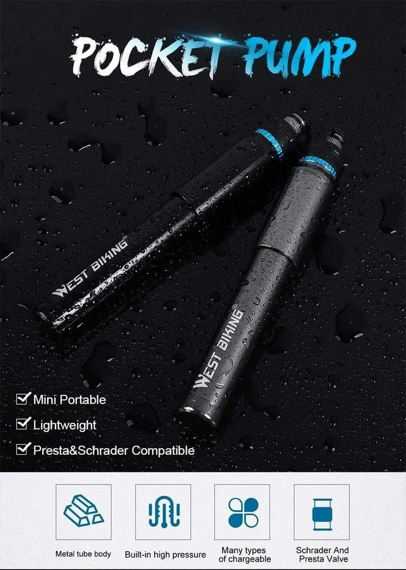 Tragbare Fahrradpumpe 150PSI Presta/Schrader Road MTB Mountainbike Pumpe Radfahren Inflator Handpumpe für Fahrrad