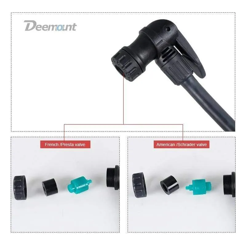 Fahrradpumpenadapter mit Schlauch, Daumenverschluss, passend für Schrader Presta F/VA/V, optionales Smart Valve Bleeder-Zubehör, Legierung