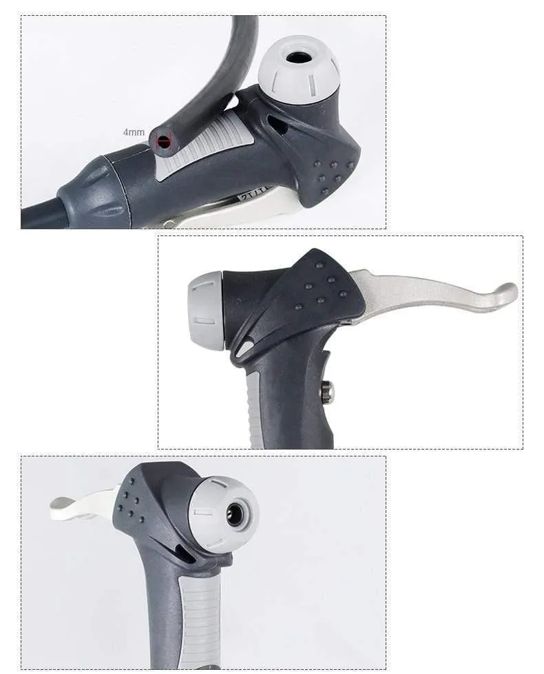 Fahrradpumpenadapter mit Schlauch, Daumenverschluss, passend für Schrader Presta F/VA/V, optionales Smart Valve Bleeder-Zubehör, Legierung