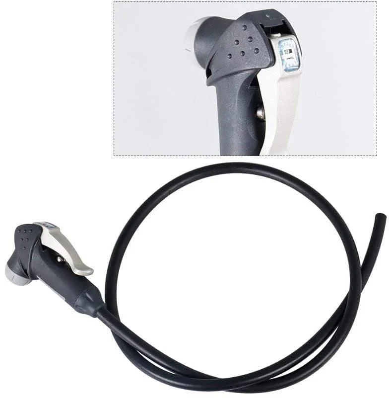 Fahrradpumpenadapter mit Schlauch, Daumenverschluss, passend für Schrader Presta F/VA/V, optionales Smart Valve Bleeder-Zubehör, Legierung