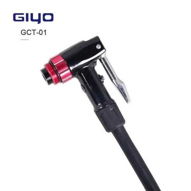 Fahrradpumpenadapter mit Schlauch, Daumenverschluss, passend für Schrader Presta F/VA/V, optionales Smart Valve Bleeder-Zubehör, Legierung