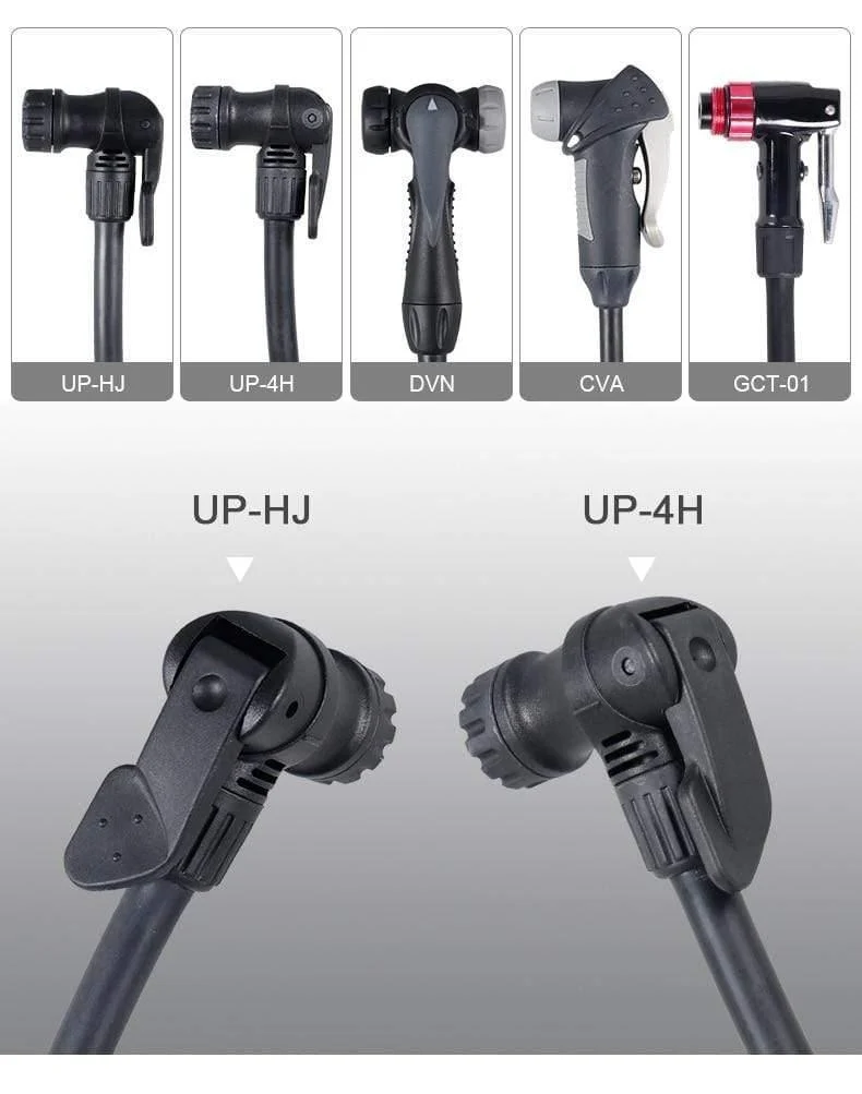 Fahrradpumpenadapter mit Schlauch, Daumenverschluss, passend für Schrader Presta F/VA/V, optionales Smart Valve Bleeder-Zubehör, Legierung