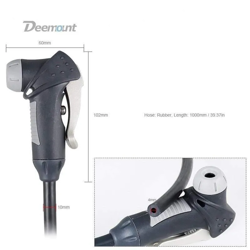 Fahrradpumpenadapter mit Schlauch, Daumenverschluss, passend für Schrader Presta F/VA/V, optionales Smart Valve Bleeder-Zubehör, Legierung