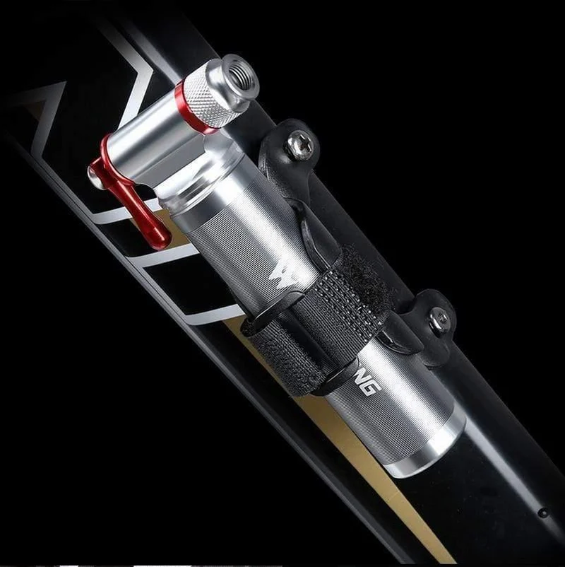 Tragbare Fahrradpumpe, Aluminiumlegierung, ultraleicht, Luft-CO2-Inflator, Fahrradpumpe, Schrader & Presta, Mini-Fahrradpumpe