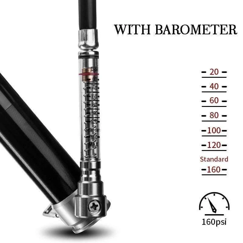 Fahrradpumpe, 160 PSI, Fahrradpumpe, Luftpumpe, Schrader- und Presta-Ventil, für Rennrad, MTB-Reifen, Aluminiumlegierung, Fahrradpumpe