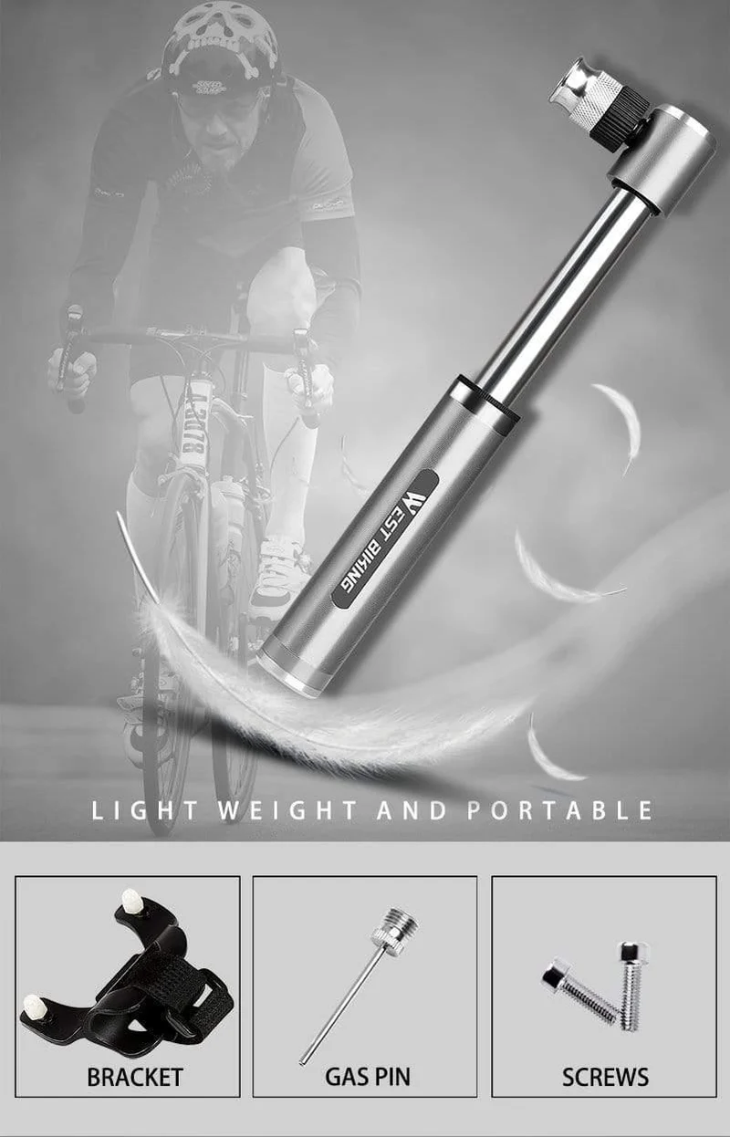 Mini Tragbare Aluminiumlegierung Fahrrad Luftpumpe Fahrrad Reifenfüller Super Licht Zubehör MTB Rennrad Radfahren Pumpe