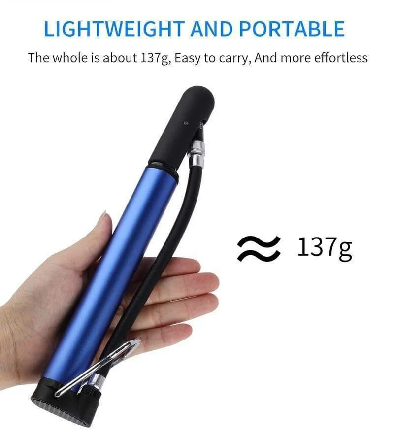 Fahrradpumpe, Fahrradreifen Tragbarer Inflator Luftpumpe 100PSI Mountain Road Bike Zubehör für Radfahren MTB Fahrradpumpe