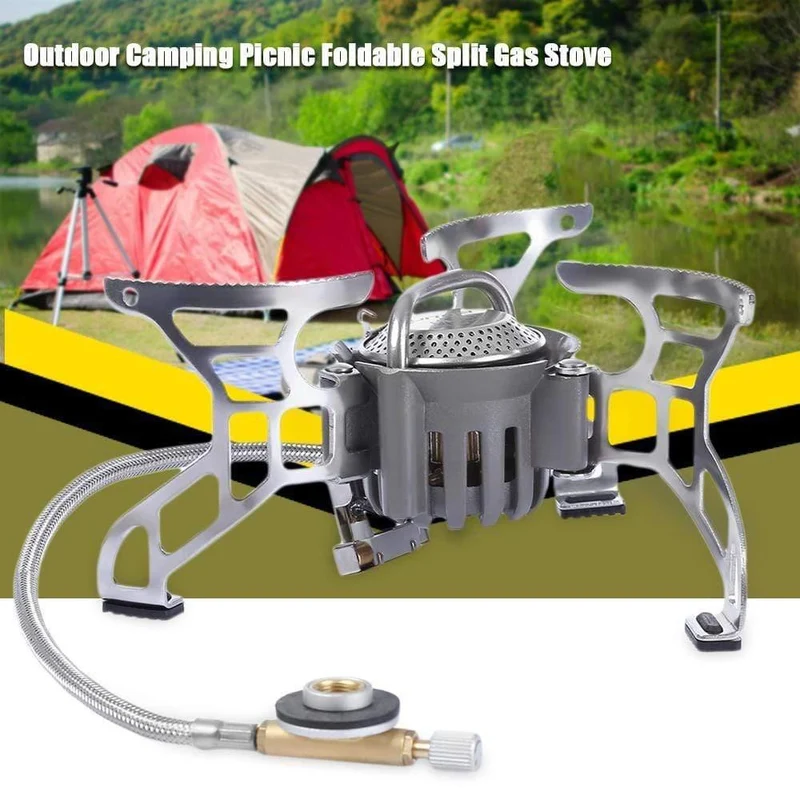 Outdoor Herd Camping Ausrüstung Faltbare Split Gasherd Picknick Brenner Öfen Kochen Werkzeuge