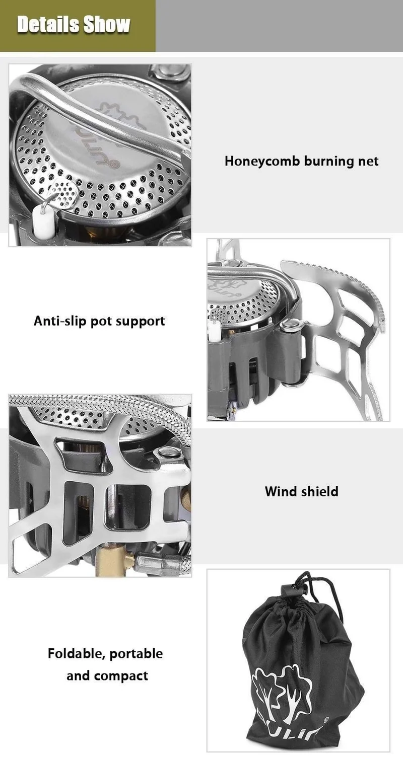 Outdoor Herd Camping Ausrüstung Faltbare Split Gasherd Picknick Brenner Öfen Kochen Werkzeuge