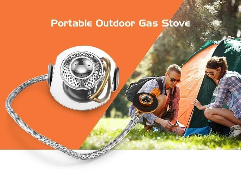 Mini tragbare Edelstahl Propan Outdoor Camping Gasherd faltbare Split Gasbrenner für Outdoor Camping Kochen