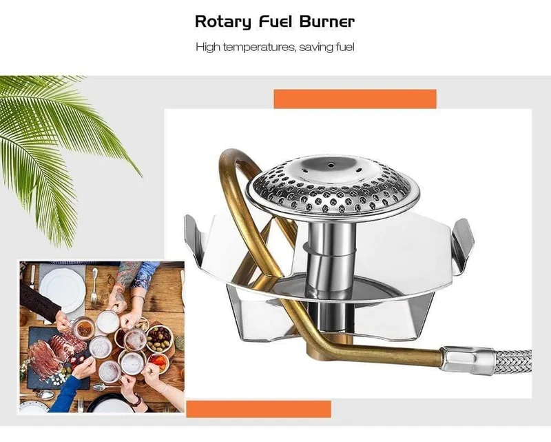 Mini tragbare Edelstahl Propan Outdoor Camping Gasherd faltbare Split Gasbrenner für Outdoor Camping Kochen