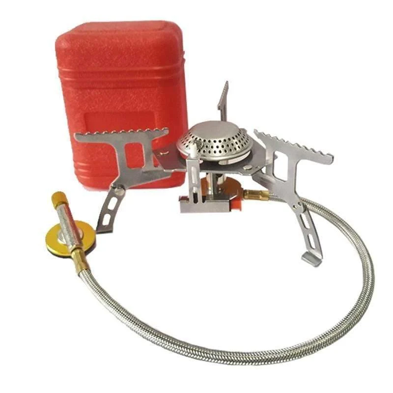 17 * 7cm Mini Campingkocher Folding Outdoor Gasherd Tragbarer Ofen Kochen Picknick Split Herde 3000W Herd Brenner