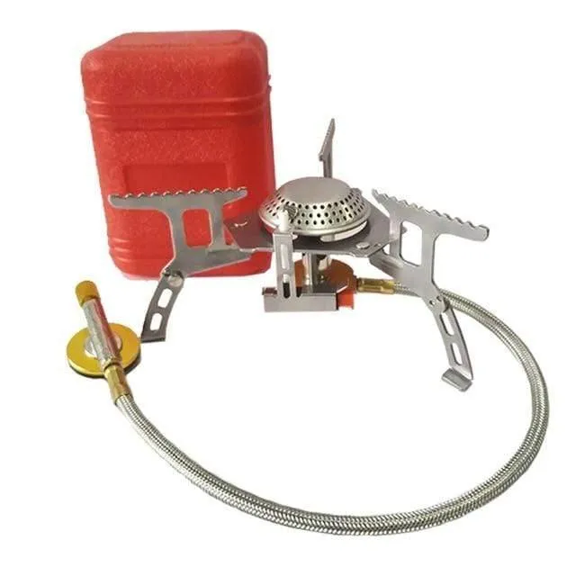 17 * 7cm Mini Campingkocher Folding Outdoor Gasherd Tragbarer Ofen Kochen Picknick Split Herde 3000W Herd Brenner