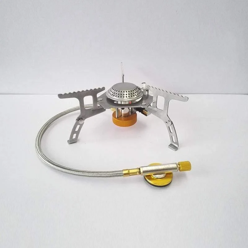 17 * 7cm Mini Campingkocher Folding Outdoor Gasherd Tragbarer Ofen Kochen Picknick Split Herde 3000W Herd Brenner