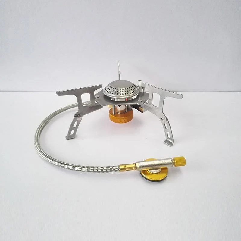 17 * 7cm Mini Campingkocher Folding Outdoor Gasherd Tragbarer Ofen Kochen Picknick Split Herde 3000W Herd Brenner