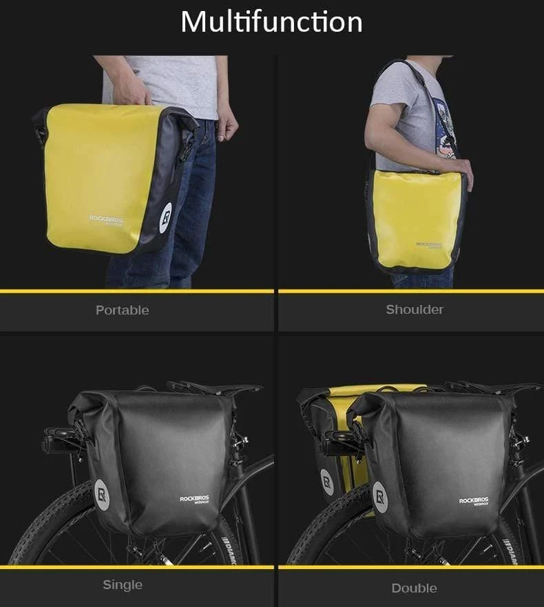Wasserdichte Fahrradtasche 10-18L Tragbare Fahrradtasche Gepäckträger Hecksitz Kofferraumtasche Radfahren MTB Tasche Fahrradzubehör