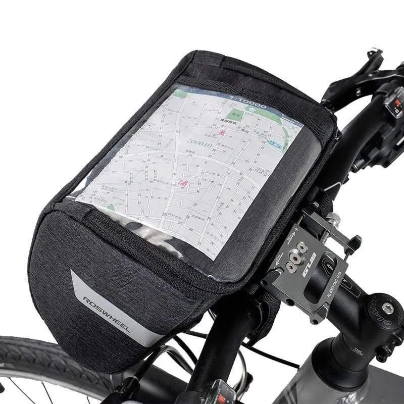 Mountain Road 111467 Wasserabweisende Touchscreen Fahrradlenkertasche für Karten oder Mobiltelefone