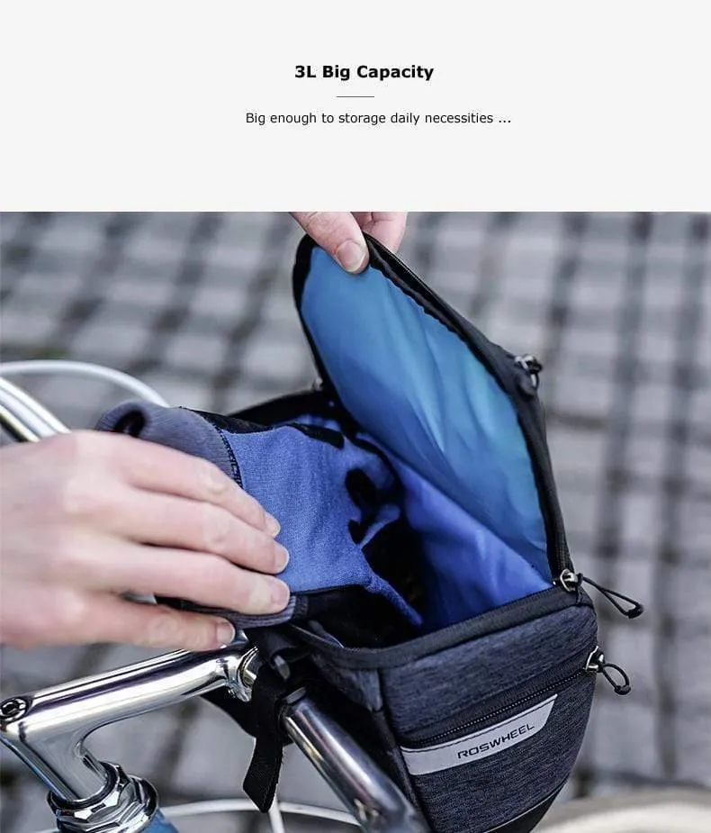 Mountain Road 111467 Wasserabweisende Touchscreen Fahrradlenkertasche für Karten oder Mobiltelefone