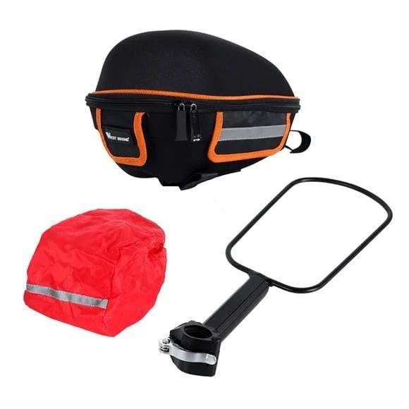 Fahrradtasche, Fahrrad-Hinterradtasche, reflektierende, wasserdichte Regenhülle, Mountainbike-Heckverlängerungs-Sattelfahrradtasche