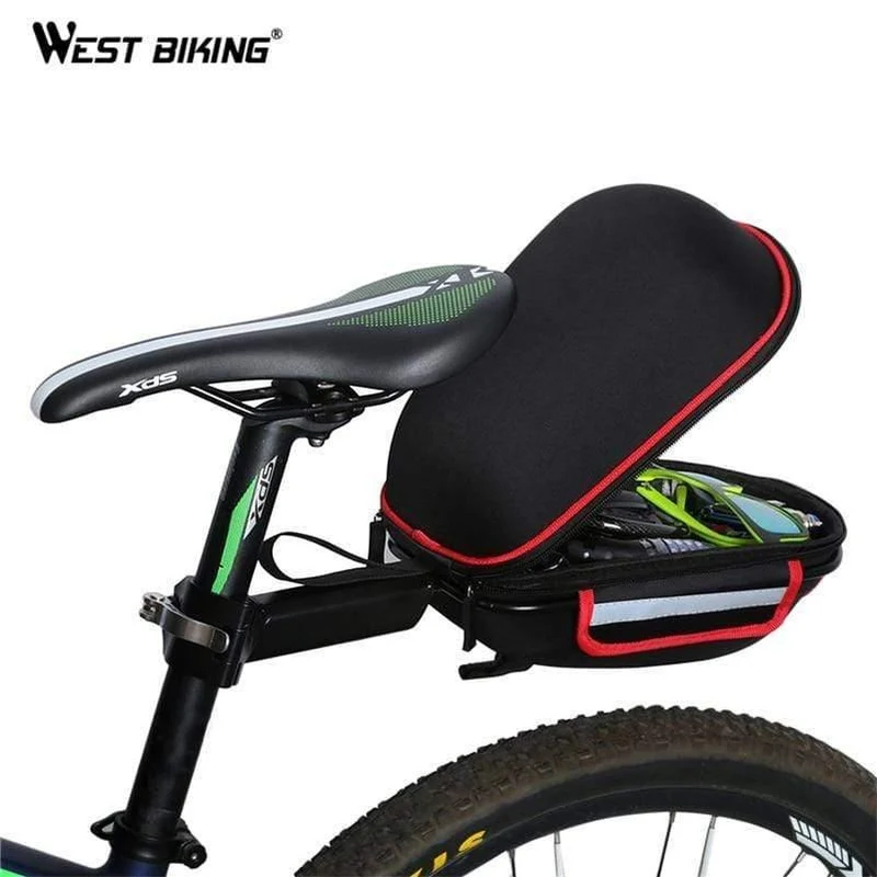 Fahrradtasche, Fahrrad-Hinterradtasche, reflektierende, wasserdichte Regenhülle, Mountainbike-Heckverlängerungs-Sattelfahrradtasche