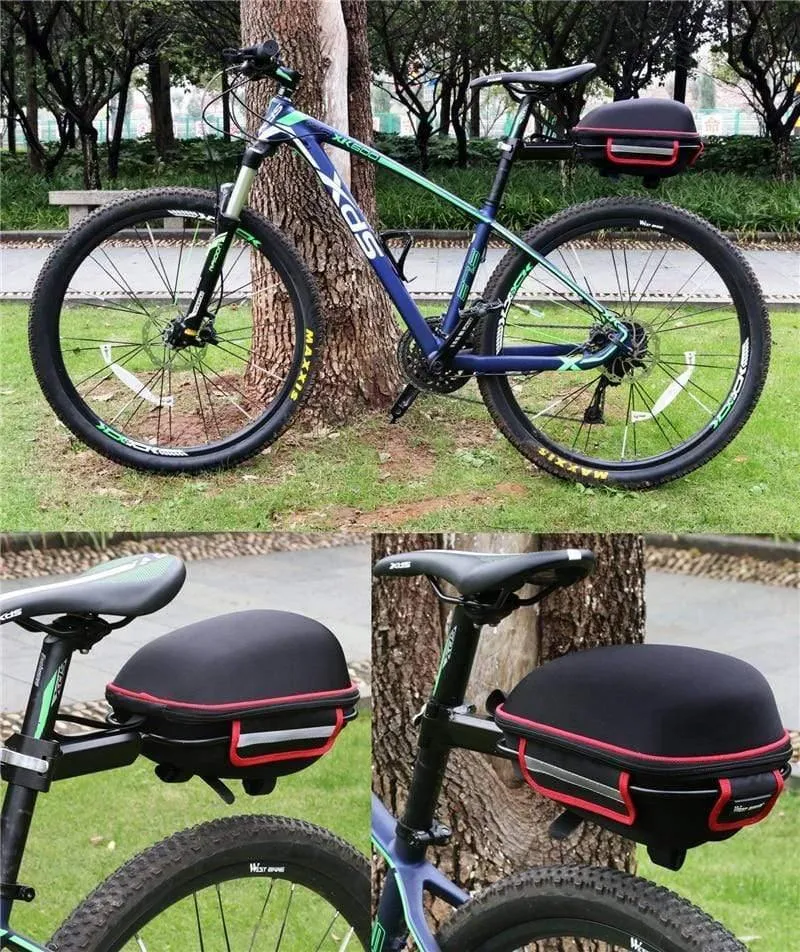 Fahrradtasche, Fahrrad-Hinterradtasche, reflektierende, wasserdichte Regenhülle, Mountainbike-Heckverlängerungs-Sattelfahrradtasche