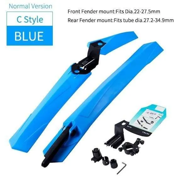 2PCS Mountainbike Kotflügel Vorne Hinten Schnellverschluss Kotflügel 24 26 27.5 29 Zoll MTB Fahrrad Kotflügel