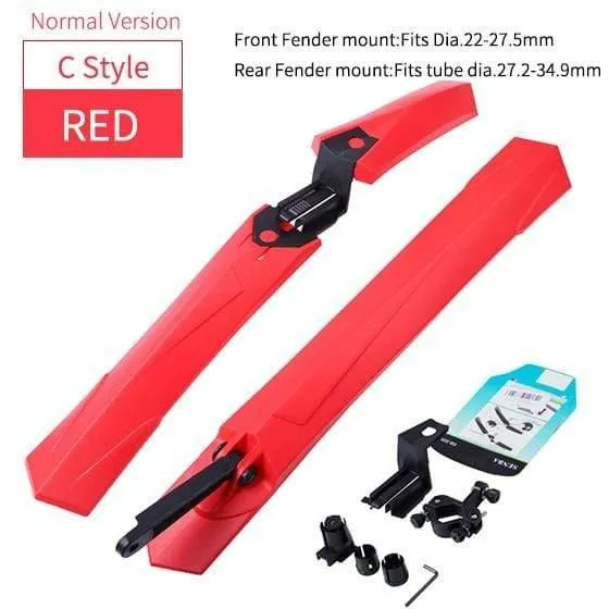 2PCS Mountainbike Kotflügel Vorne Hinten Schnellverschluss Kotflügel 24 26 27.5 29 Zoll MTB Fahrrad Kotflügel