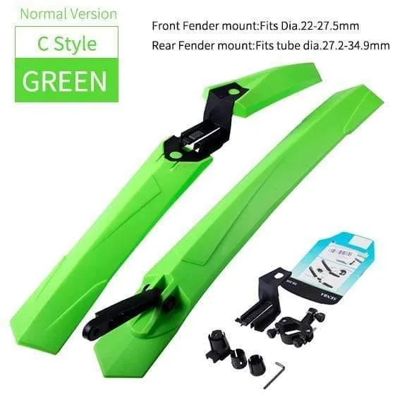 2PCS Mountainbike Kotflügel Vorne Hinten Schnellverschluss Kotflügel 24 26 27.5 29 Zoll MTB Fahrrad Kotflügel