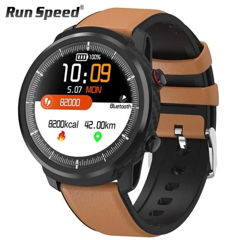 Smart Watch Wasserdicht Damen Herren Smartwatch Runder Bildschirm Herzfrequenz Schrittzähler Anruf Nachricht Erinnerung Smart Activity Tracker