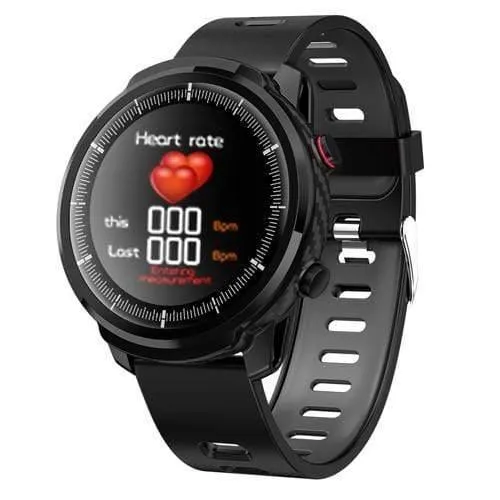 Smart Watch Wasserdicht Damen Herren Smartwatch Runder Bildschirm Herzfrequenz Schrittzähler Anruf Nachricht Erinnerung Smart Activity Tracker