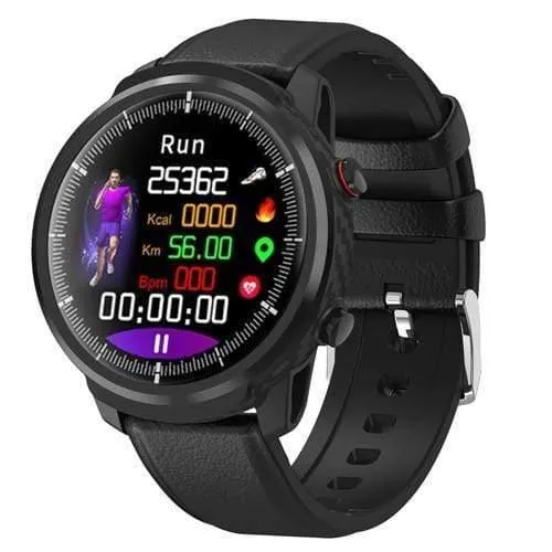 Smart Watch Wasserdicht Damen Herren Smartwatch Runder Bildschirm Herzfrequenz Schrittzähler Anruf Nachricht Erinnerung Smart Activity Tracker