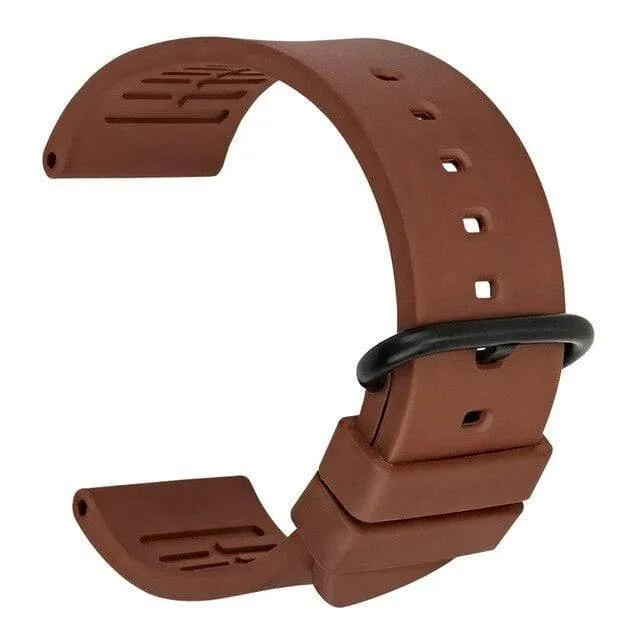 20mm 22mm 24mm Fluorkautschuk-Uhrenarmbänder Orange Sport Smart Uhrenarmband Armband Zubehör Armband Gürtel