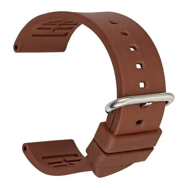 20mm 22mm 24mm Fluorkautschuk-Uhrenarmbänder Orange Sport Smart Uhrenarmband Armband Zubehör Armband Gürtel